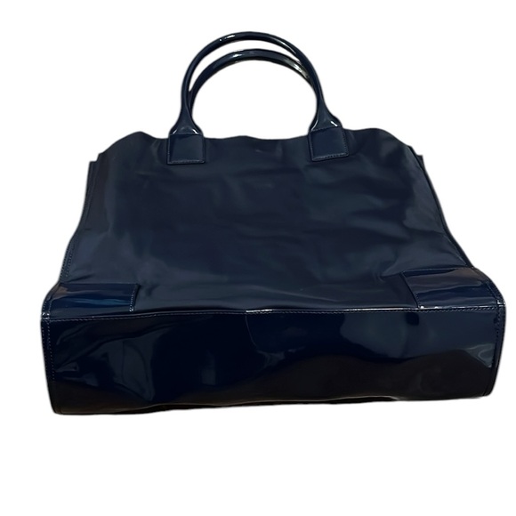 Tory Burch Ella Tote Navy Blue - Picture 5 of 10